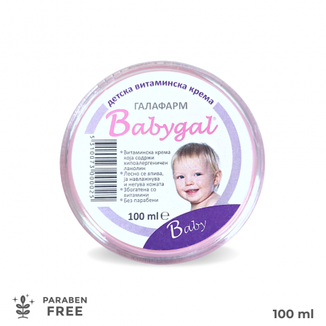 Babygal® vitaminska krema za bebe i decu 100 ml srednje pakovanje vitaminske kreme za negu bebe i decu bez parabena