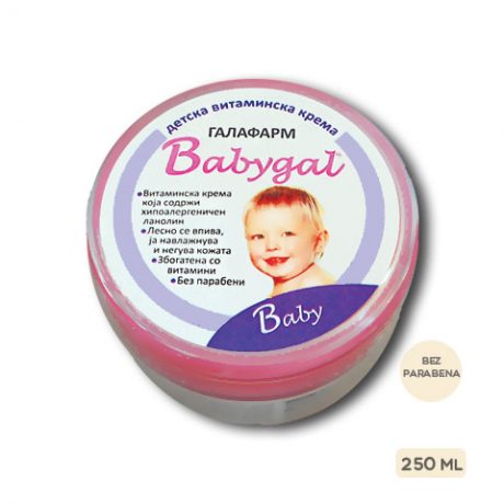 Babygal® vitaminska krema za bebe i decu 250 ml za negu bebe i decu bez parabena
