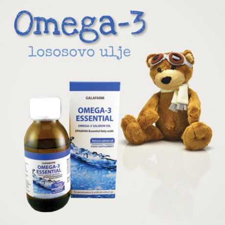 omega 3 lososovo ulje u staklenoj bočici