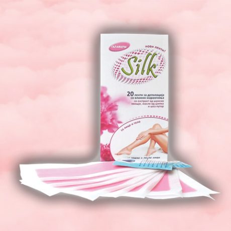 SILK® trake za hladnu depilaciju tela i lica u pakovanju sa dve maramice za odstranjivanje viška voska