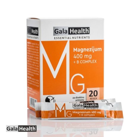 Gala Health® magnezijum citrat direkt 400 mg + B-compleks kesice